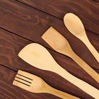 Набор кухонных принадлежностей «Бамбук», 4 предмета, на подставке - Фото 4