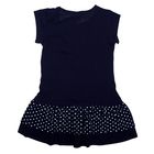 Платье для девочки короткий рукав, рост 134-140, цвет синий/горох AZ-745 - Фото 5