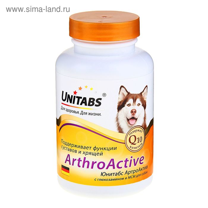 Витамины Юнитабс ArthroАctive для собак, при болезнях суставов, 100 таб - Фото 1