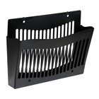 Лоток для бумаг Стамм, А4, настенный, пластиковый, 1 отделение, чёрный, 26×10×34 см - Фото 3