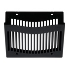 Лоток для бумаг Стамм, А4, настенный, пластиковый, 1 отделение, чёрный, 26×10×34 см - Фото 7