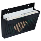 Лоток для бумаг Стамм, А4, настенный, пластиковый, 1 отделение, чёрный, 26×10×34 см 1147653 - фото 7479549