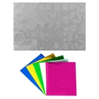 Набор для творчества трафареты 3 вида + фольга 5 листов "Цветы в горшке" 26х10,5 см - Фото 2