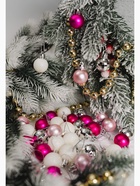 Ёлочные игрушки «Малышки в шарике», шары новогодние, d=2.5 см, набор 40 шт., белый/розовый - Фото 6