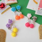 Серьги-клипсы детские Выбражулька «Розочки», с бусинками, МИКС - Фото 2