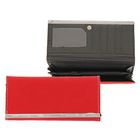 Кошелек женский "Лилия", 3 отдела, отдел для кредиток, цвет красный - Фото 1