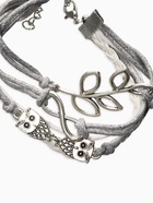 Браслет кожа «Магия знаков» совушки, 5 нитей, бело-серый, L=20 см - Фото 4