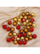 Ёлочные игрушки «Малышки в шарике», шары новогодние, d=2.5 см, набор 40 шт., красный/золотистый 1023304 Ёлочные игрушки «Малышки в шарике», шары новогодние, d=2.5 см, набор 40 шт., красный/золотистый 1023304