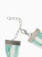 Браслет кожаный «Совы, веточка и знак бесконечности», L=20 см, 5 нитей, бирюзовый - Фото 5