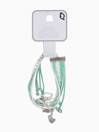 Браслет кожаный «Совы, веточка и знак бесконечности», L=20 см, 5 нитей, бирюзовый - Фото 6