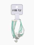 Браслет кожаный «Совы, веточка и знак бесконечности», L=20 см, 5 нитей, бирюзовый - Фото 8