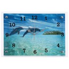 Часы настенные, серия: Море, "Дельфины", 25х35 см - фото 4082405