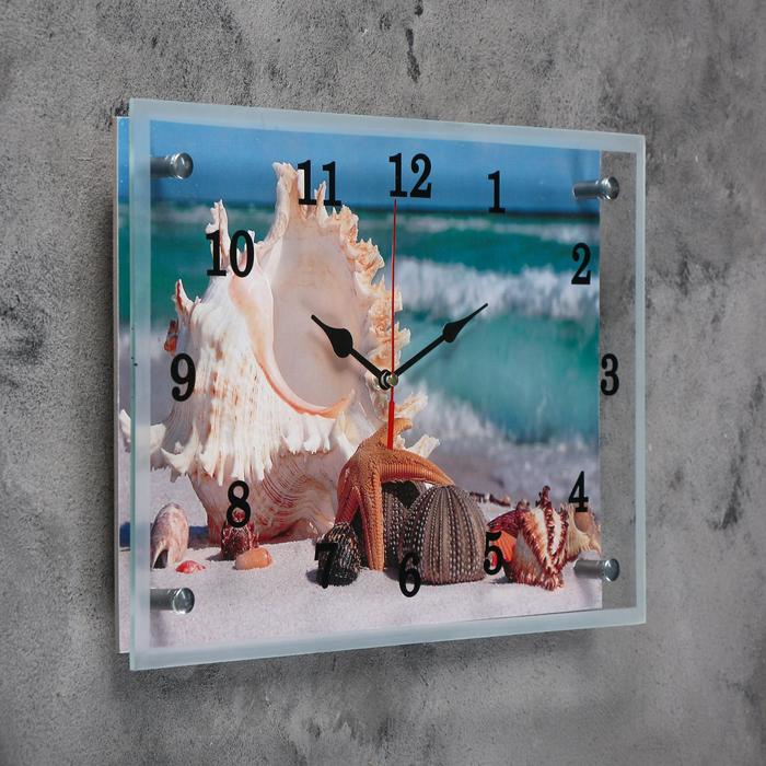 Часы настенные, серия: Море, "Обитатели морского дна", 25х35  см - фото 1905345331