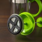 Заварочный чайник френч-пресс Доляна «Гарсон», 350 мл, стекло, зелёный - Фото 2