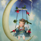 Кукла коллекционная "Маленькая Дея на качеле" 38 см - Фото 1