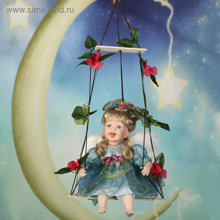 Кукла коллекционная "Маленькая Дея на качеле" 38 см - Фото 1