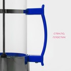 Чайник заварочный френч - пресс Доляна «Риц», 600 мл, стекло, цвет синий - фото 4548151