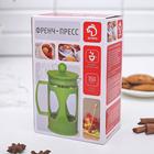 Чайник заварочный френч - пресс Доляна «Оливер», 350 мл, стекло, цвет бирюзовый - Фото 4