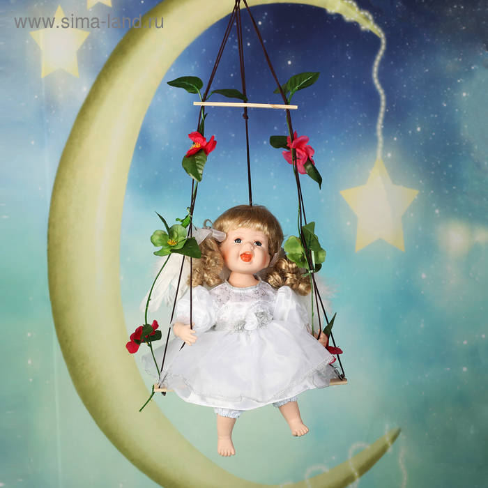 Кукла коллекционная "Маленькая Софи на качеле" 38 см - Фото 1