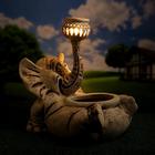 Садовый светильник-кашпо "Слон Моня", шамот, 15 л, без элемента подсветки - Фото 2