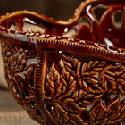 Конфетница "Плющ", коричневая, керамика, 10 см - Фото 5