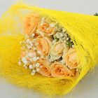 Салфетка для декора и цветов сизаль, желтый, 60 х 30 см - Фото 1