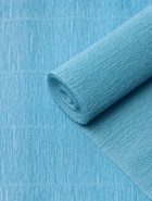 Бумага для упаковок и поделок, гофрированная, небесная, голубая, однотонная, двусторонняя, рулон 1 шт., 0,5 х 2,5 м - Фото 1