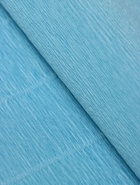 Бумага для упаковок и поделок, гофрированная, небесная, голубая, однотонная, двусторонняя, рулон 1 шт., 0,5 х 2,5 м - Фото 2