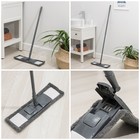Швабра для мытья пола плоская Доляна, насадка из микрофибры 43×14 см, телескопическая ручка 80(120) см - Фото 4