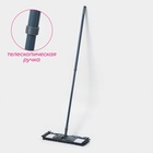 Швабра для мытья пола плоская Доляна, насадка микрофибра букли 42×12 см, телескопическая ручка 70 (120) см - Фото 3