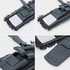 Швабра для мытья пола плоская Доляна, насадка микрофибра букли 42×12 см, телескопическая ручка 70 (120) см - Фото 4