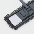 Швабра для мытья пола плоская Доляна, насадка микрофибра букли 42×12 см, телескопическая ручка 70-120 см - Фото 6
