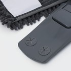 Швабра для мытья пола плоская Доляна, насадка микрофибра букли 42×12 см, телескопическая ручка 70 (120) см - Фото 9