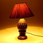 Лампа настольная "Орешник" керамика, 40 см (V220/E14) выкл.на шнуре - Фото 2