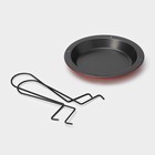 Подставка для куры-гриль «Ренард», 20×17 см, антипригарное покрытие, красная - Фото 4