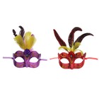 Карнавальная маска «Новинка», с перьями, цвета МИКС - Фото 2