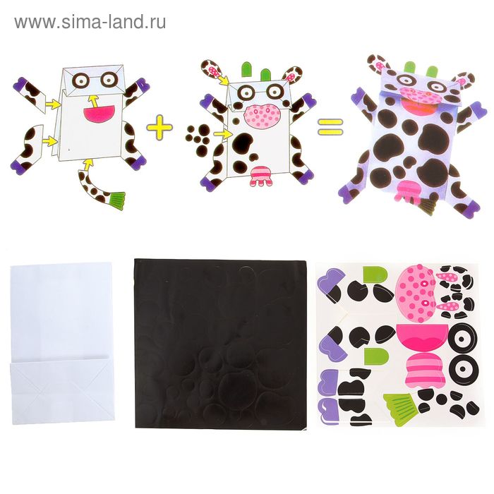 Набор для творчества - кукольный театр из бумаги «Коровка» - Фото 1