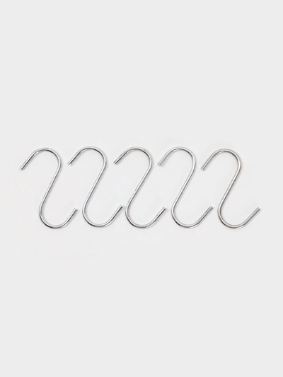 Крючки для рейлинга Доляна, d=2.4 см, 7 см, 5 шт., хромированные