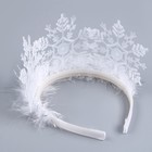 Корона на голову для девочки «Снежинка», с пухом - Фото 4