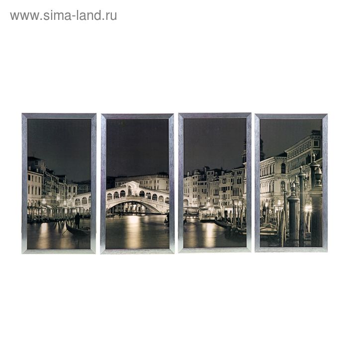 Картина модульная "Ночная Венеция" 4х25х53см 100х53 см - Фото 1