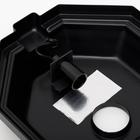 Аквариум «Восьмигранный» с крышкой, 24 литра, 25×25×45/50 см, чёрный - Фото 4