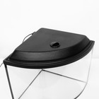 Аквариум «Сектор» угловой с крышкой, 40 л, 40×40×36/41.5 см, чёрный - Фото 6