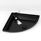 Аквариум «Сектор» угловой с крышкой, 40 л, 40×40×36/41.5 см, чёрный - Фото 2