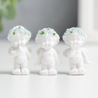 Фигурка полистоун «Ангелочек малышок», голубой веночек, 3×1.5×2 см, МИКС - Фото 1