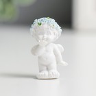 Фигурка полистоун «Ангелочек малышок», голубой веночек, 3×1.5×2 см, МИКС - Фото 3