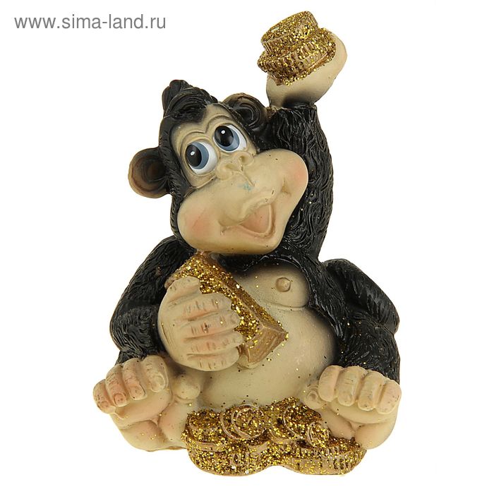 Сувенир полистоун "Славная обезьянка с богатством" МИКС, 7х5,5х5,5 см - Фото 1