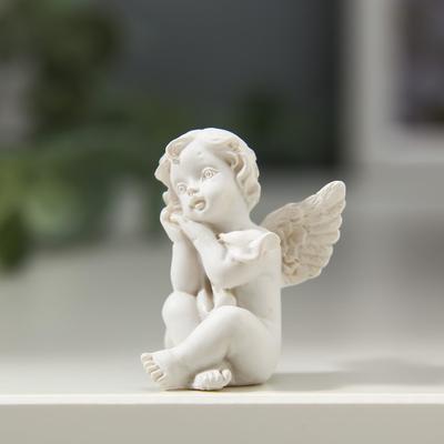 Фигурка полистоун «Ангелок отдыхающий», 3.8×2.6×3 см, МИКС