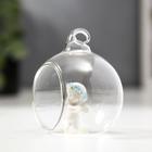 Фигурка-подвеска полистоун «Ангелок в шаре», ёлочная игрушка, голубой веночек, 6.7×5.5×6.2 см - Фото 2