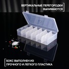 Органайзер для хранения, 18 ячеек, съёмные перегородки, пластик, 23×12×4 см, прозрачный - Фото 7