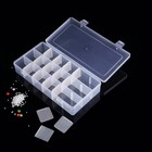 Органайзер для хранения, 18 ячеек, съёмные перегородки, пластик, 23×12×4 см, прозрачный - Фото 5